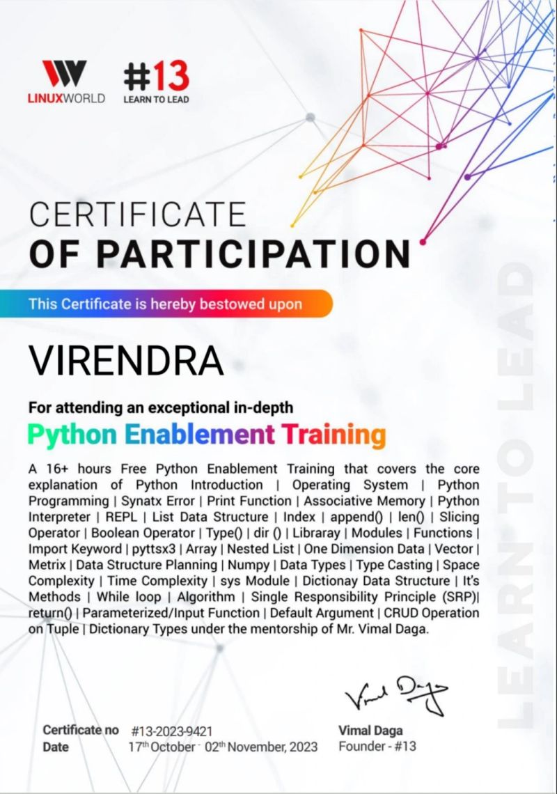 certificate